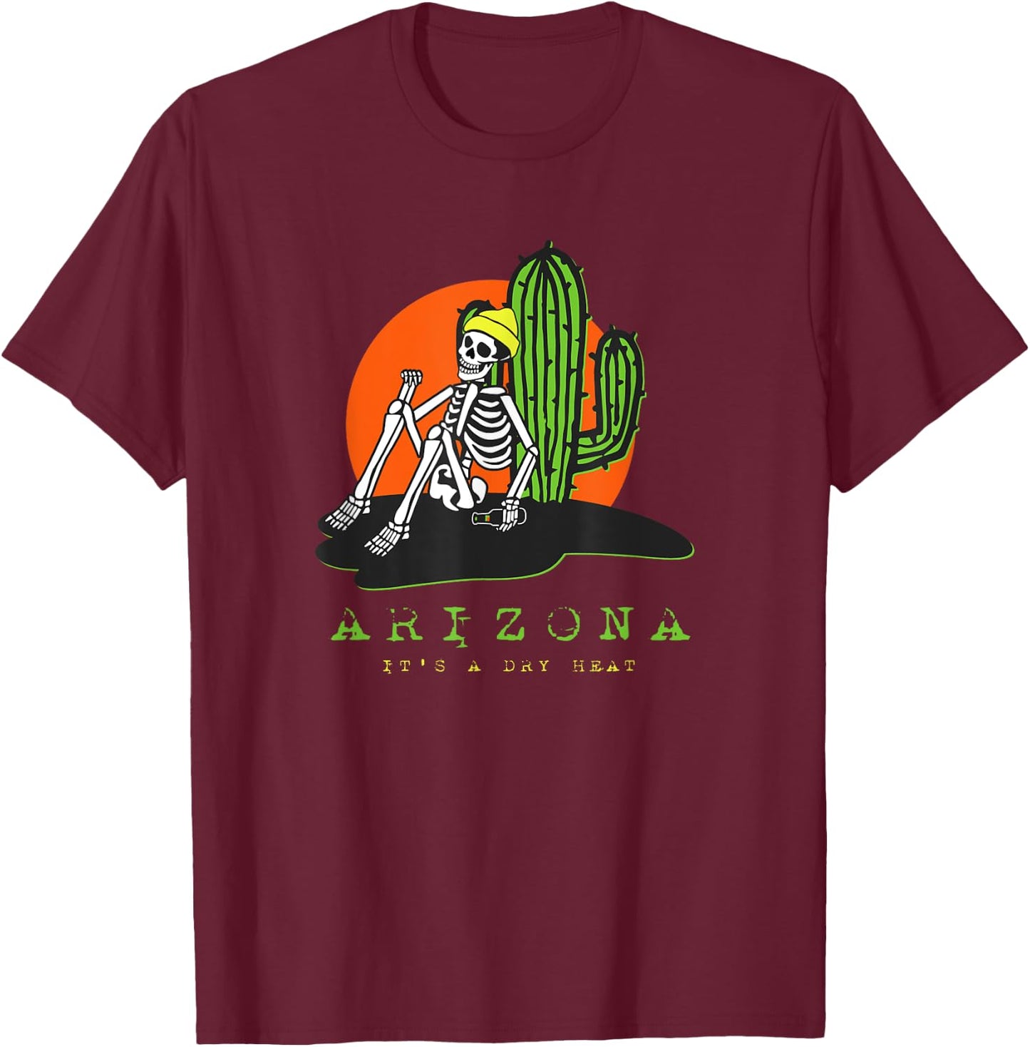 Arizona Skeleton Souvenir T-Shirt - T-Shirt | Maroon