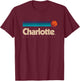 Charlotte Basketball B-Ball City North Carolina Charlotte T-Shirt - T-Shirt | Maroon