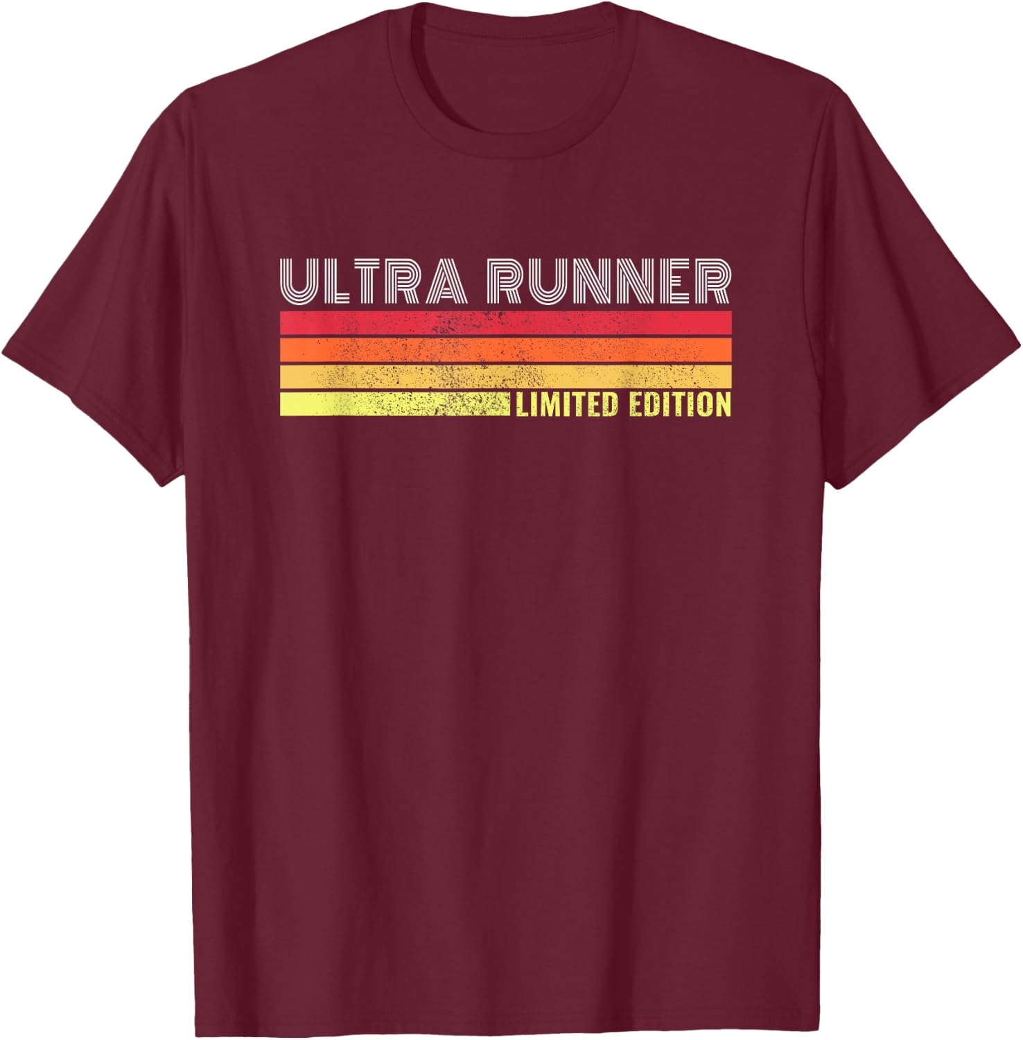 Ultramarathon Ultra Running Retro Marathon Ultra Runner T-Shirt - T-Shirt | Maroon