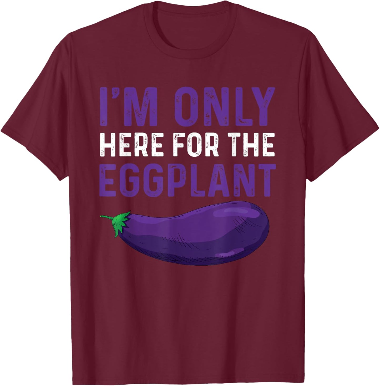 Funny Eggplant Costume Gardening Love Aubergine T-Shirt - T-Shirt | Maroon