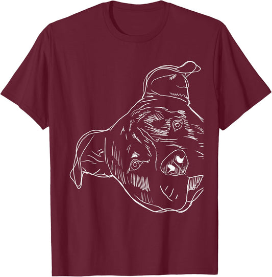 Funny Dog American Staffordshire Terrier T-Shirt - T-Shirt | Maroon