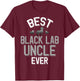 Labrador Family Best Black Lab Uncle T-Shirt - T-Shirt | Maroon