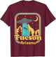Tucson Arizona UFO Alien Hunter Ironic 80s State Pride T-Shirt - T-Shirt | Maroon