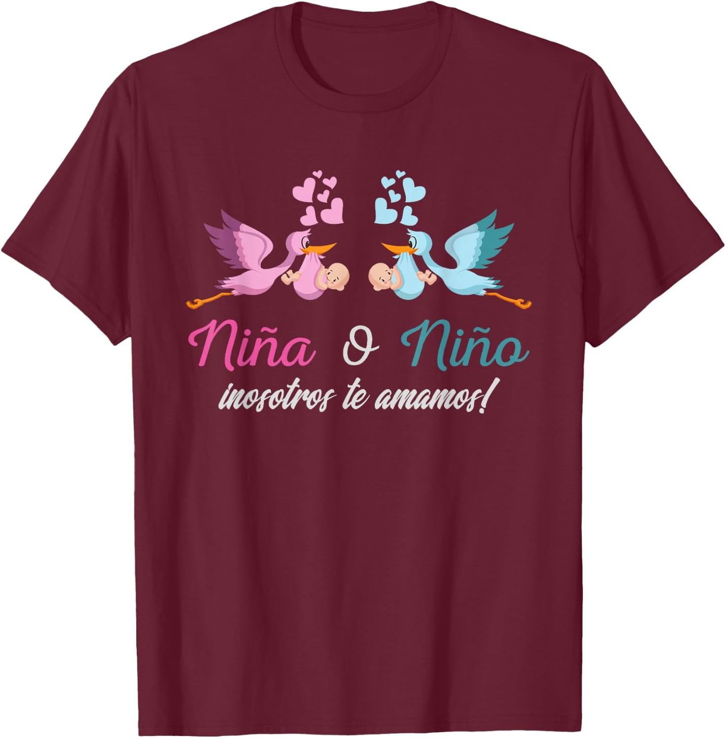 Playera Nina o Nino Latino para Revelacion de Genero Bebe T-Shirt - T-Shirt | Maroon