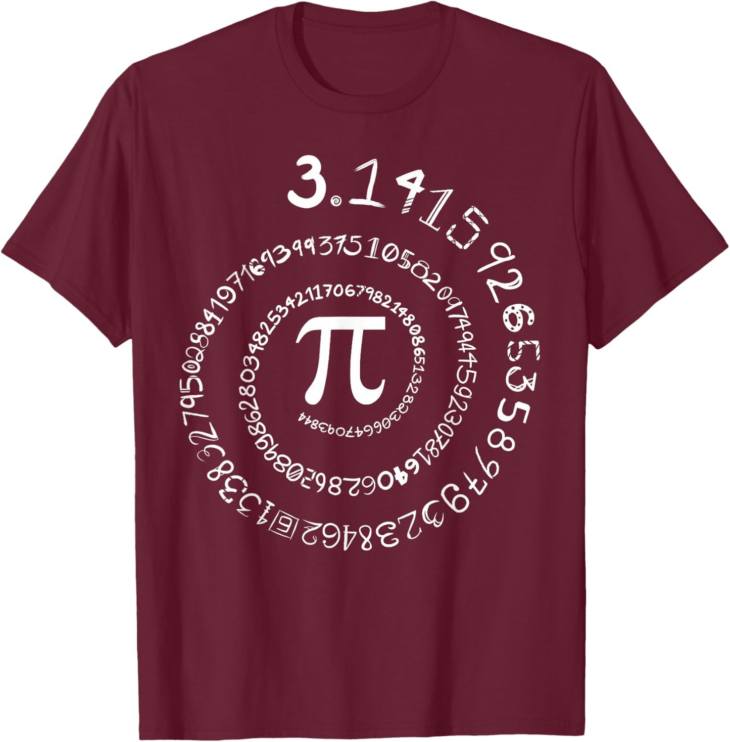 Pi Spiral Shirt Science Math Pi Day Men Women Kids Gift T-Shirt - T-Shirt | Maroon