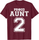 Custom Proud Volleyball Aunt Number 2 Personalized Women T-Shirt - T-Shirt | Maroon