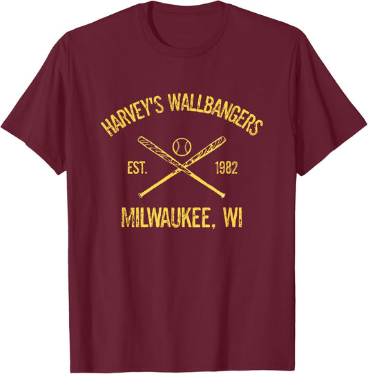 Milwaukee Baseball Harvey’s Wallbangers T-Shirt - T-Shirt | Maroon
