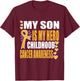 My Son is my hero, Childhood cancer awareness shirts T-Shirt - T-Shirt | Maroon