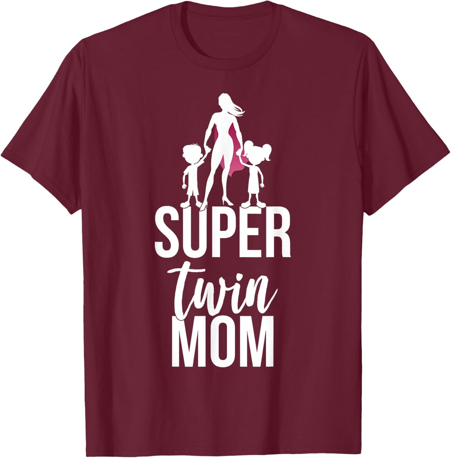 Super Twin Mom T-Shirt - T-Shirt | Maroon