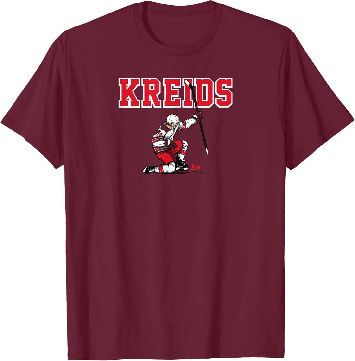 Chris Kreider: Kreids - New York Hockey T-Shirt - T-Shirt | Maroon
