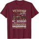 Veteran Wife Veterans Day Cool Camo American Flag Patriotic T-Shirt - T-Shirt | Maroon