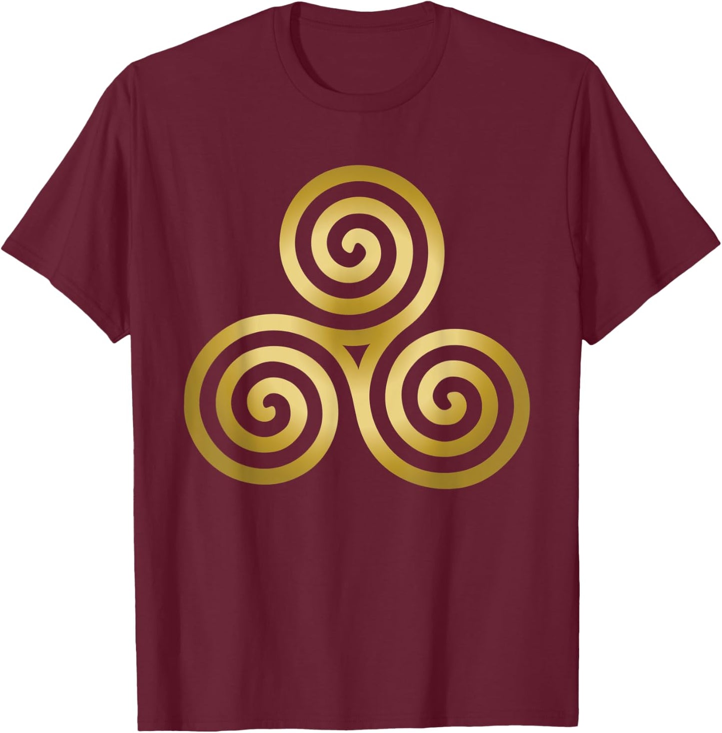 Triskele Spirals Sacred Geometry Ancient Symbol Yoga Gift T-Shirt - T-Shirt | Maroon