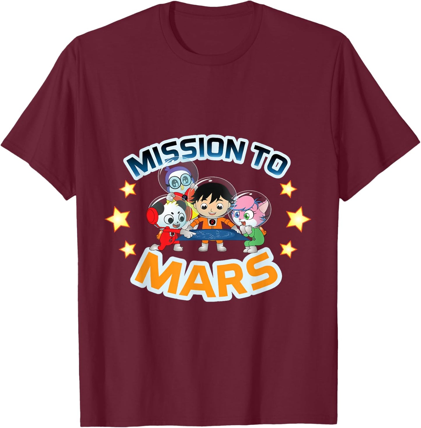 Ryan's World Galaxy Explorers Mission to Mars T-Shirt - T-Shirt | Maroon