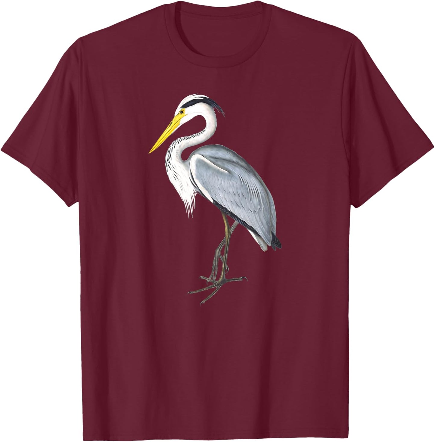 Great Blue Heron Enthusiast Birdwatcher Birder T-Shirt - T-Shirt | Maroon