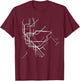 New York City Underground System Map NYC NY T-Shirt - T-Shirt | Maroon