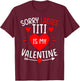Sorry Ladies Titi Is My Valentine Funny Boys Valentine's Day T-Shirt - T-Shirt | Maroon