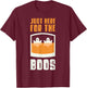 Just Here For The Boos Whiskey Bourbon Halloween Whiskey T-Shirt - T-Shirt | Maroon