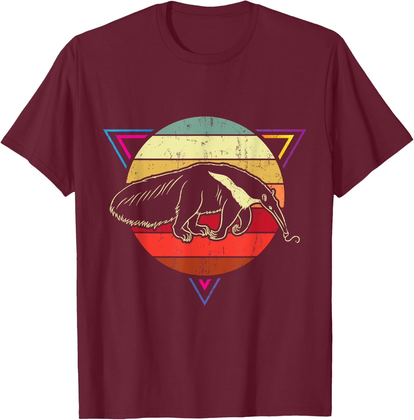 Anteater Vintage Black Adult T-Shirt - T-Shirt | Maroon