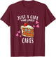 Funny Bakery Cake Lover Just A Girl Who Loves Cake T-Shirt - T-Shirt | Maroon