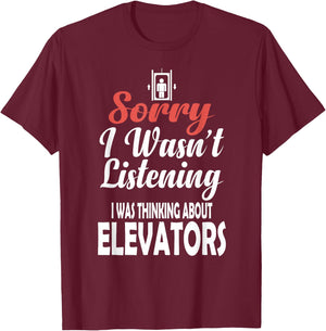Elevator Technician Gifts Elevator Mechanic Shirt Elevator T-Shirt - T-Shirt | Maroon