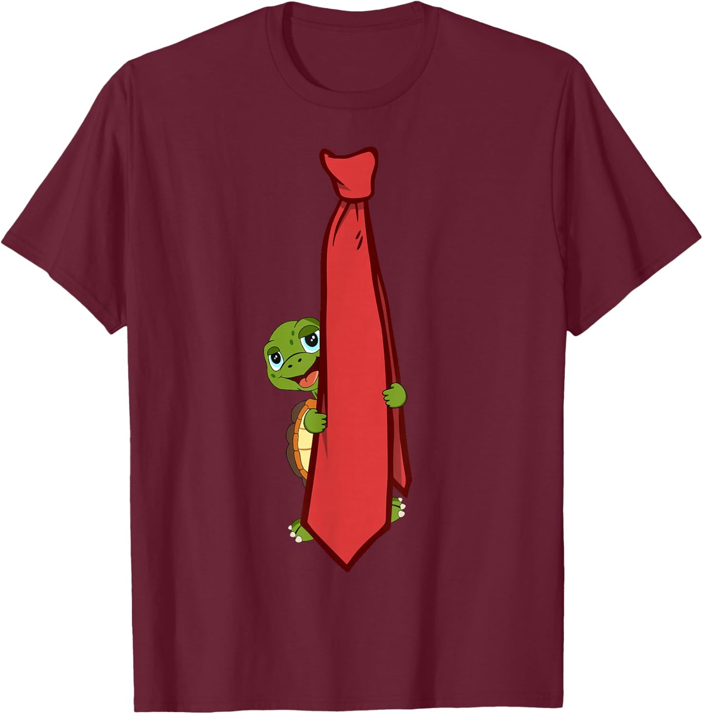 Turtle Tie Design Altweiber Ties T-Shirt - T-Shirt | Maroon