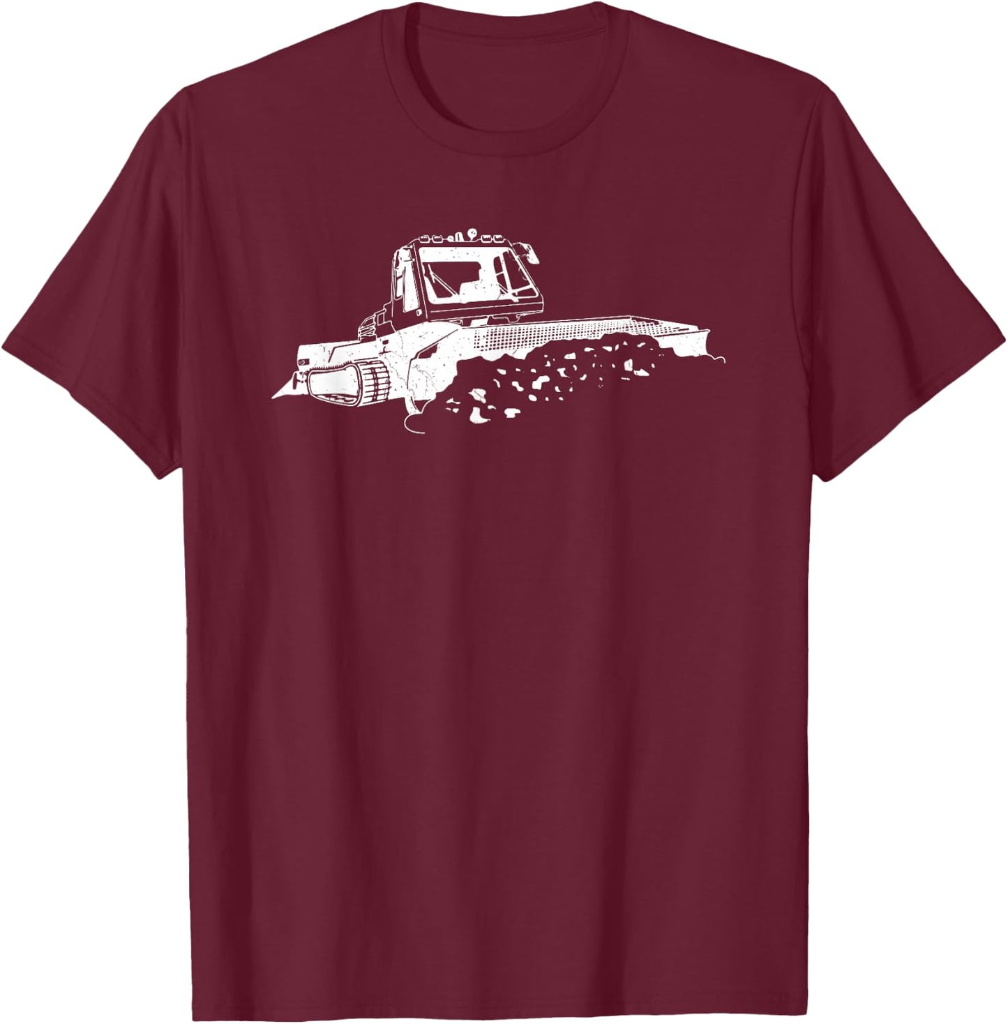 Snow Caterpillar Vehicle Profession Snow Caterpillar Winter Sports T-Shirt - T-Shirt | Maroon