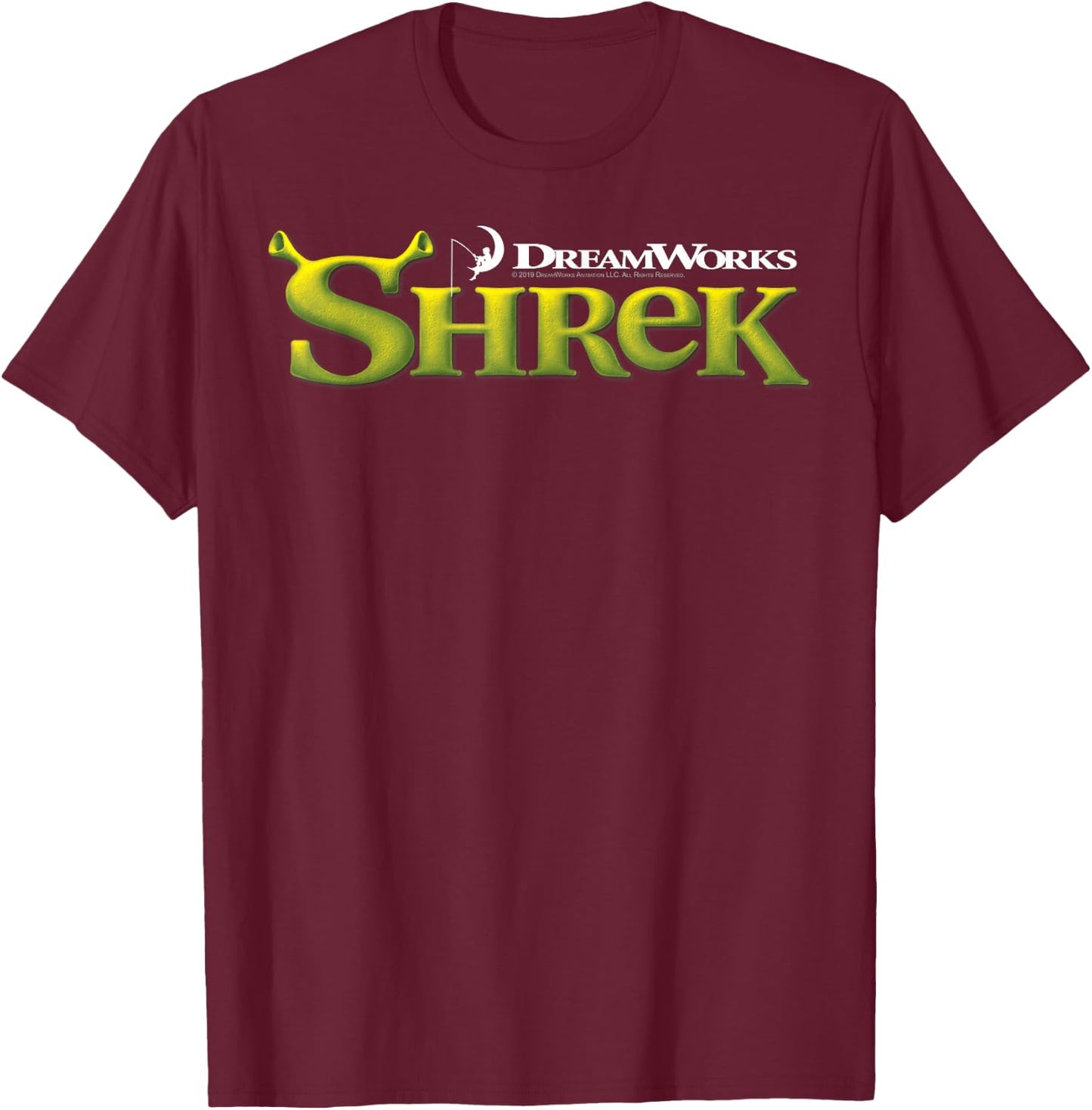 Shrek Classic Movie Logo T-Shirt - T-Shirt | Maroon