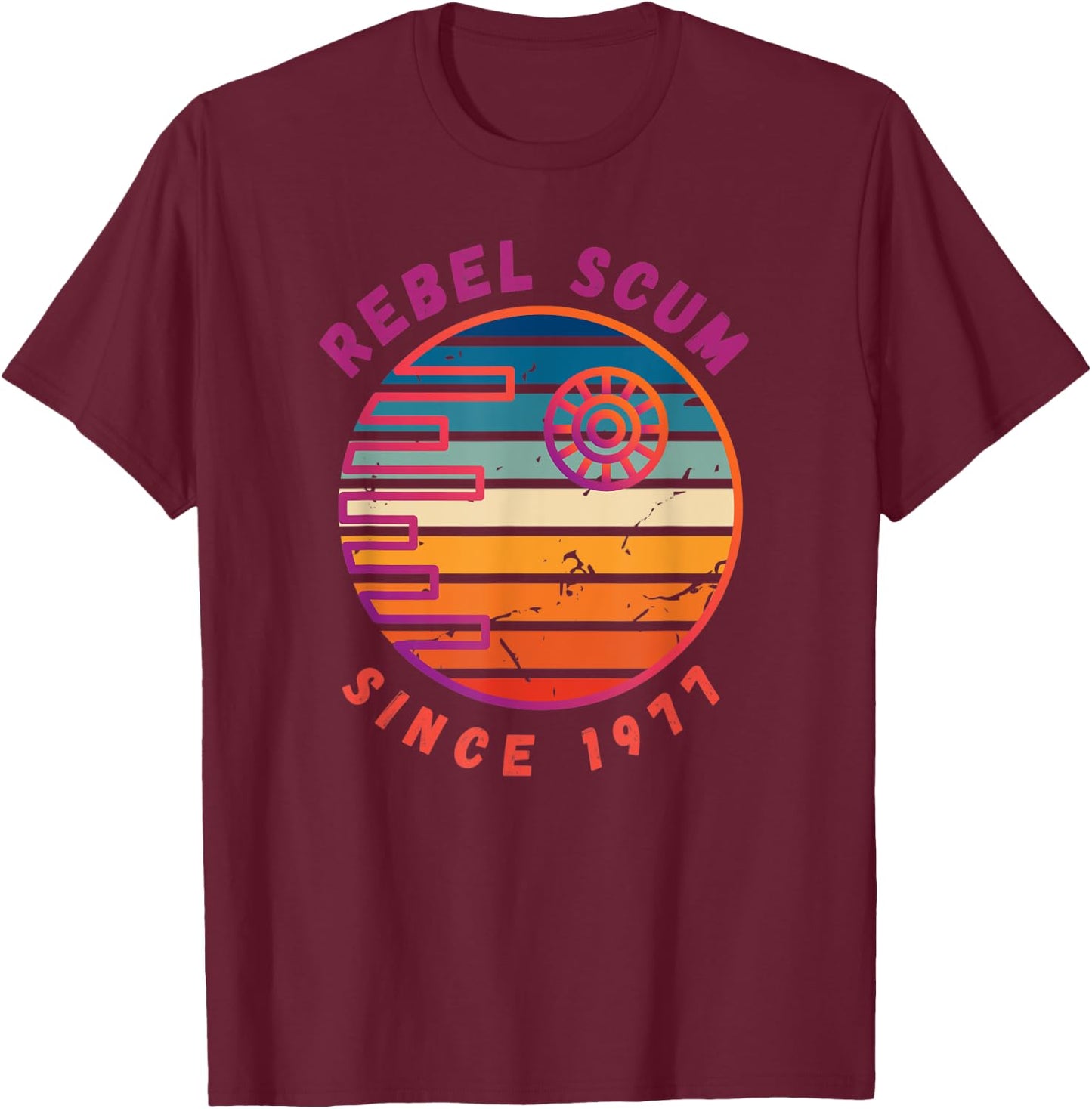 Funny 70`s Sci-Fi Movie Geek Mom Dad Brother Sister T-Shirt - T-Shirt | Maroon