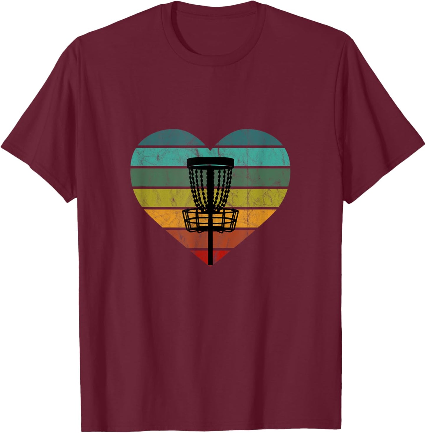 Disc Golf Frisbee Basket Target Basket Catch Basket I Love Disc Golf T-Shirt - T-Shirt | Maroon