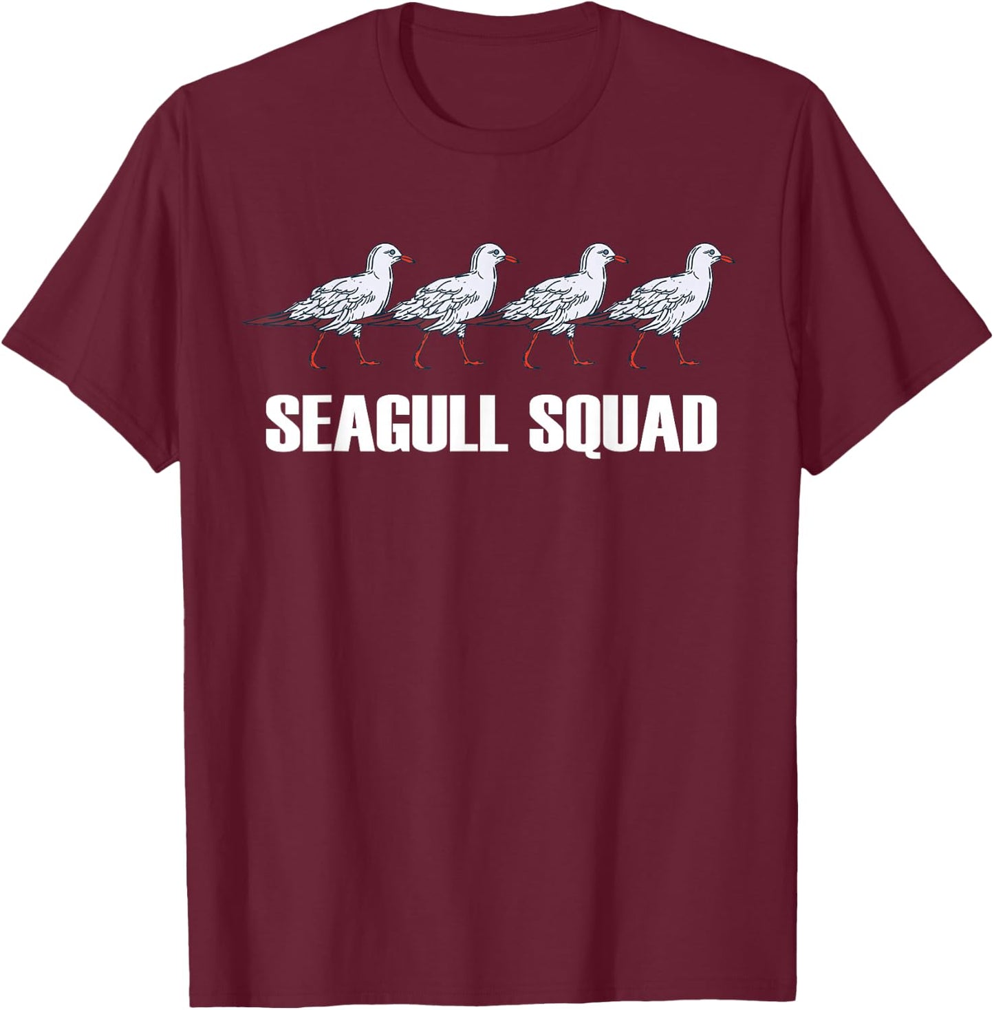 Seagull Squad Flocks Of Seagull Team Terns Seagull Lover T-Shirt - T-Shirt | Maroon