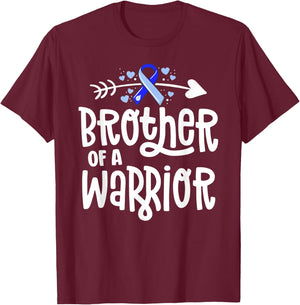 Brother Of A Warrior Hydrocephalus Awareness Family Support T-Shirt - T-Shirt | Maroon