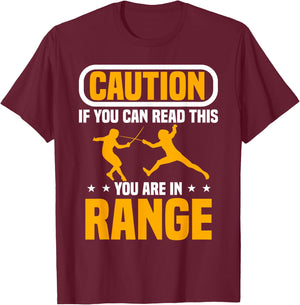 Fencing Combat Sport Foil Epee Sabre Fence Sword Fencer T-Shirt - T-Shirt | Maroon
