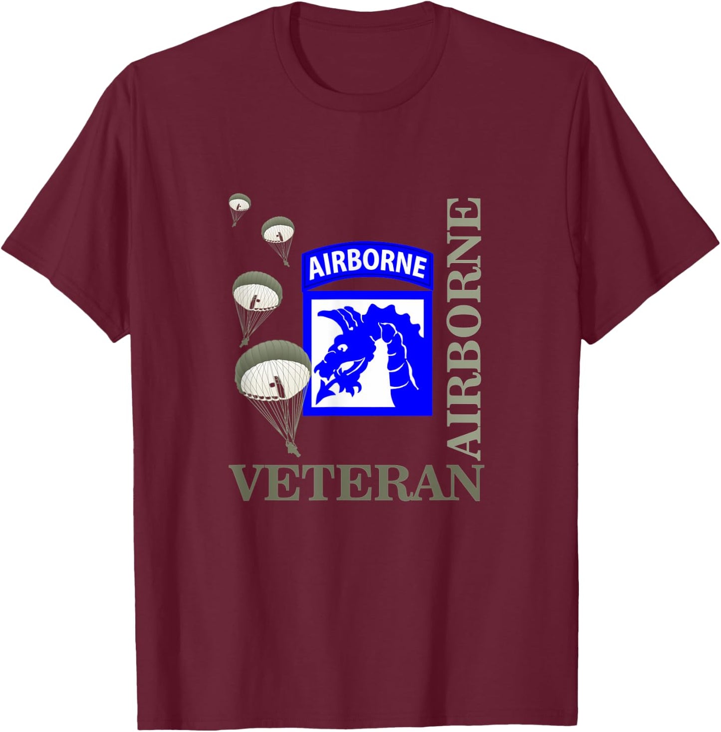 18th Airborne Corps Veteran Paratrooper Veterans Day Xmas T-Shirt - T-Shirt | Maroon