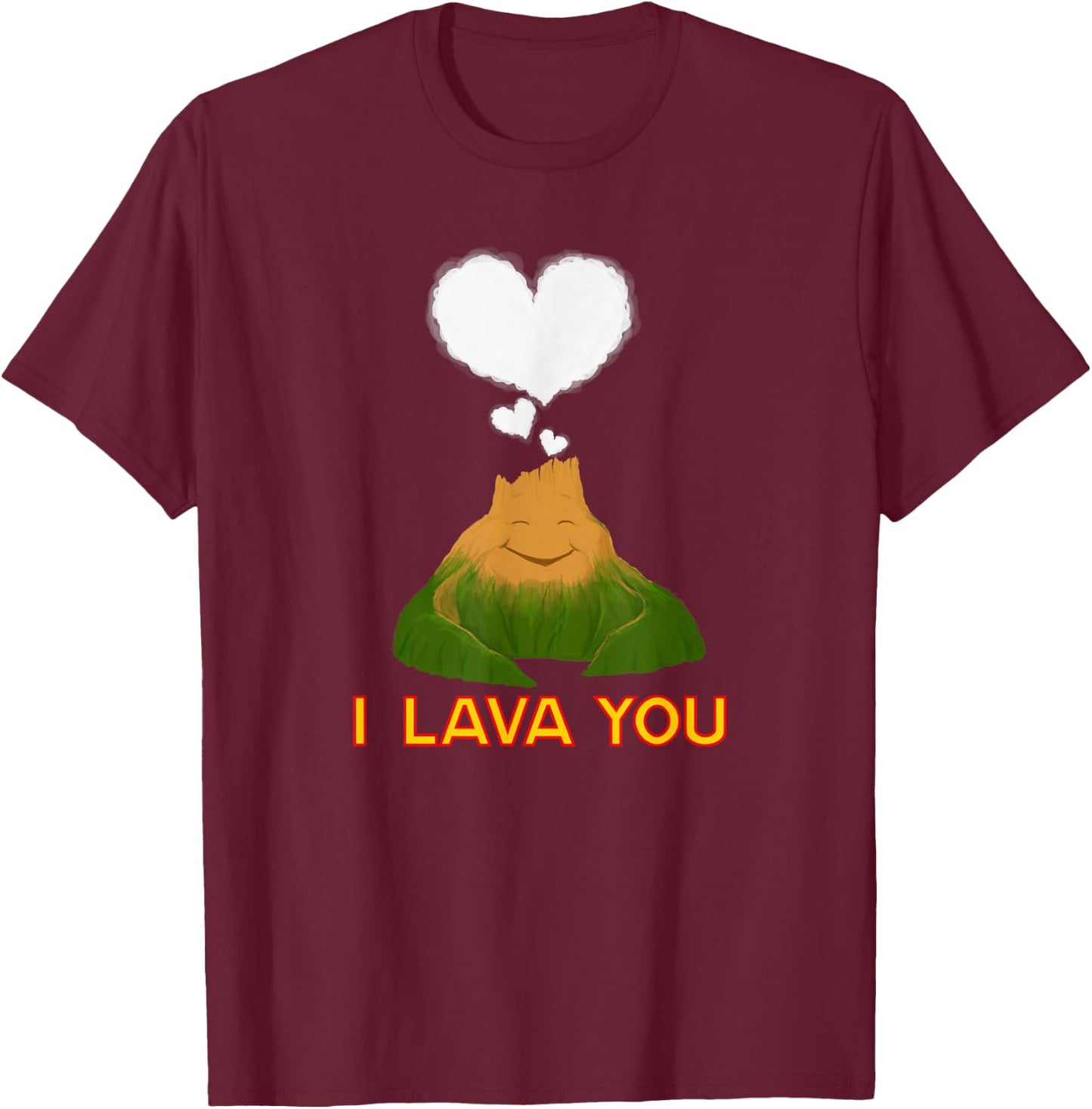 Funny Quote - I Lava You T-Shirt - T-Shirt | Maroon