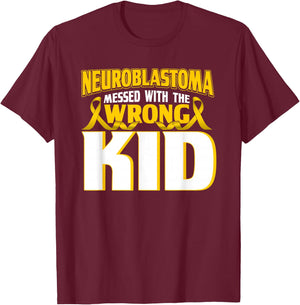 Neuroblastoma with the wrong child Yellow Band T-Shirt - T-Shirt | Maroon