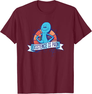 Rick and Morty Existence is Pain T-Shirt - T-Shirt | Maroon