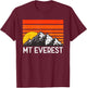 Mount Everest Retro Vintage Mountain T-Shirt - T-Shirt | Maroon