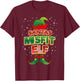 Misfit Elf Christmas Matching Costumes X-Mas T-Shirt - T-Shirt | Maroon