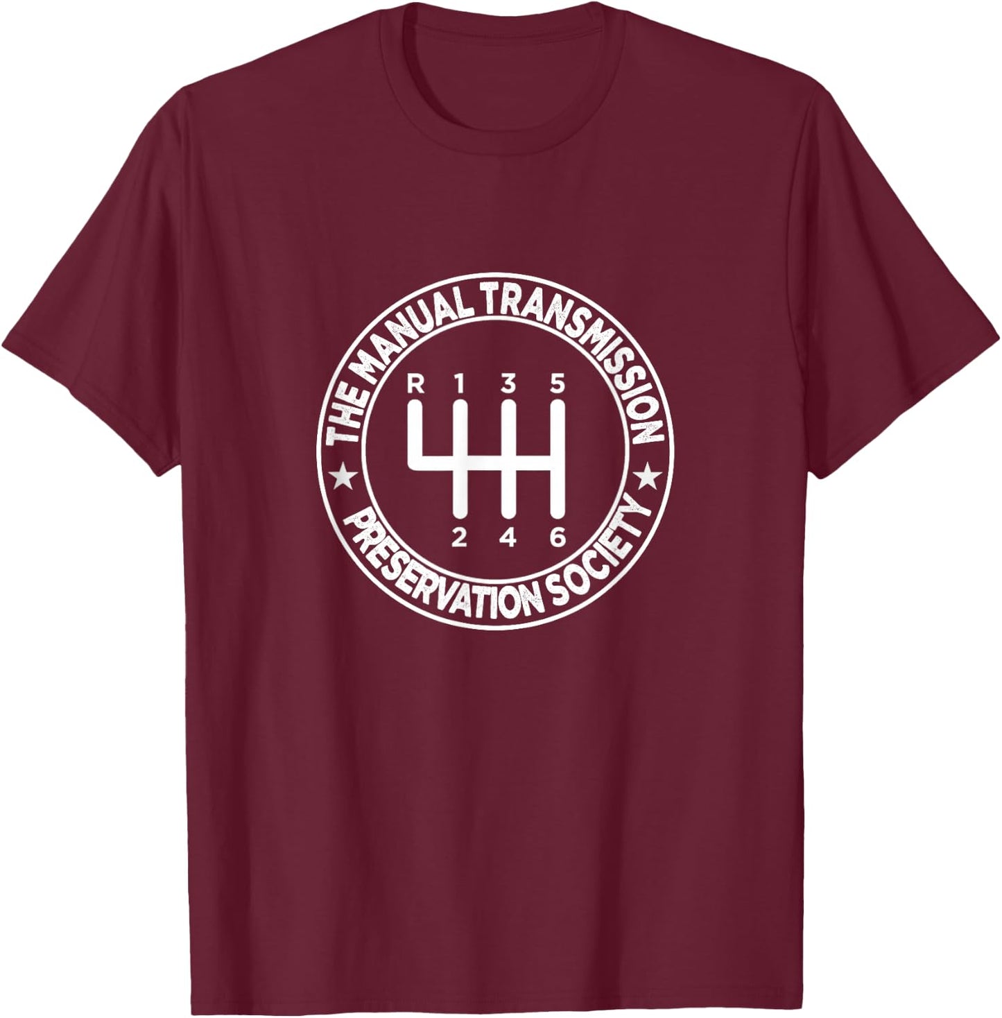 The Manual Transmission Preservation Society Small T-Shirt - T-Shirt | Maroon