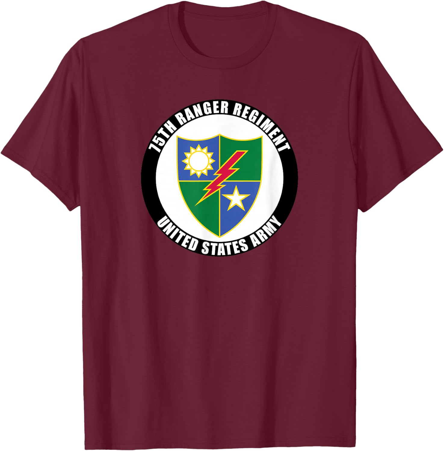 75th Ranger Regiment United States Army Veteran Military T-Shirt - T-Shirt | Maroon