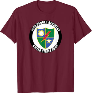 75th Ranger Regiment United States Army Veteran Military T-Shirt - T-Shirt | Maroon