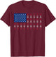 American Flag Disc Golf Player Men Women Fourth of July T-Shirt - T-Shirt | Maroon