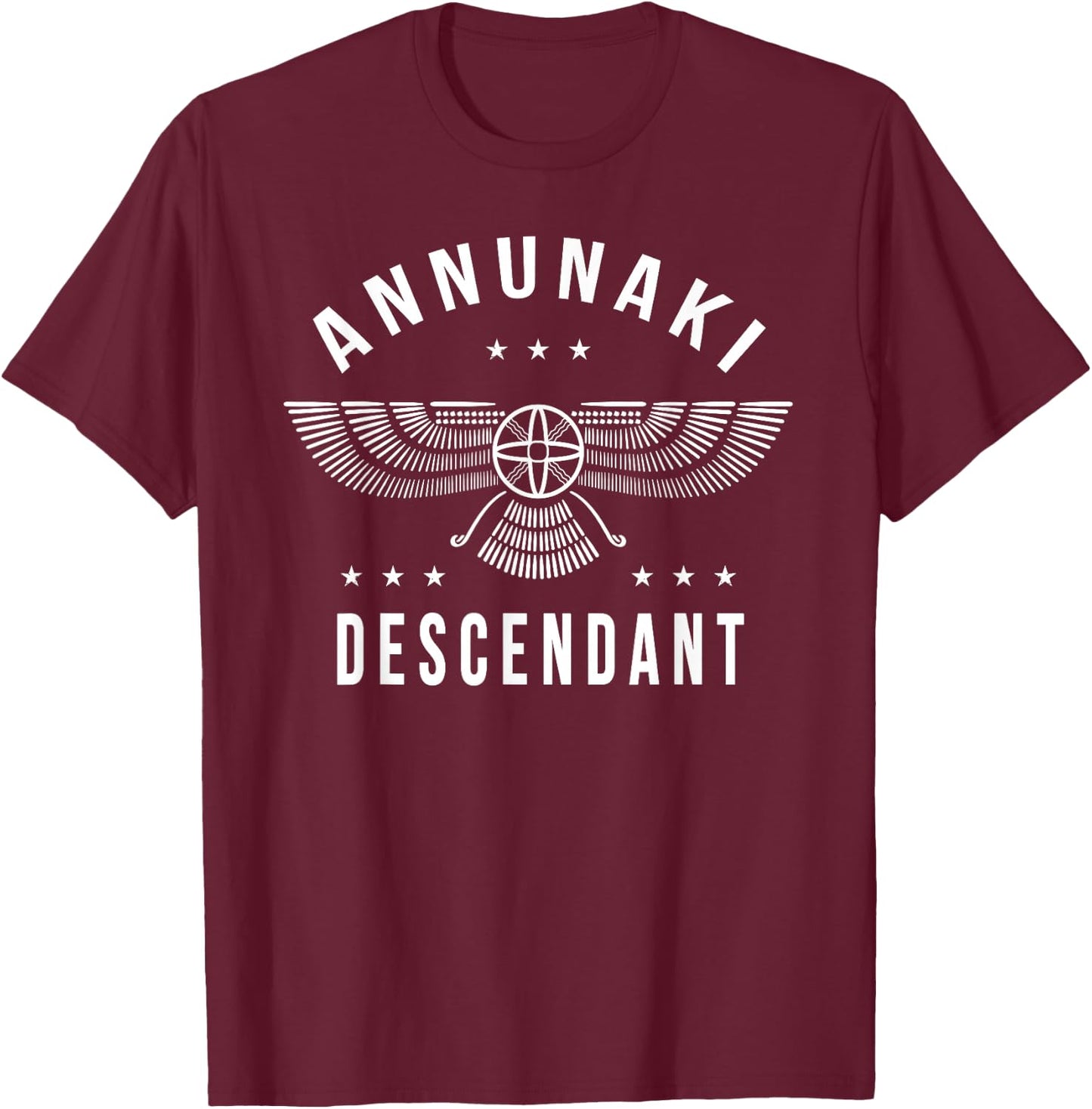 Annunaki Descendant - Sumerian Alien Gods T-Shirt - T-Shirt | Maroon