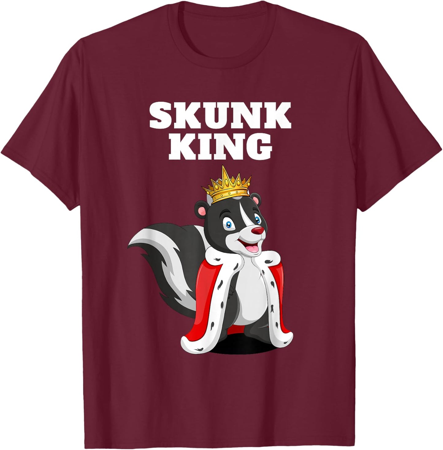 Skunk King | Boys Skunk Gear | Skunk T-Shirt - T-Shirt | Maroon