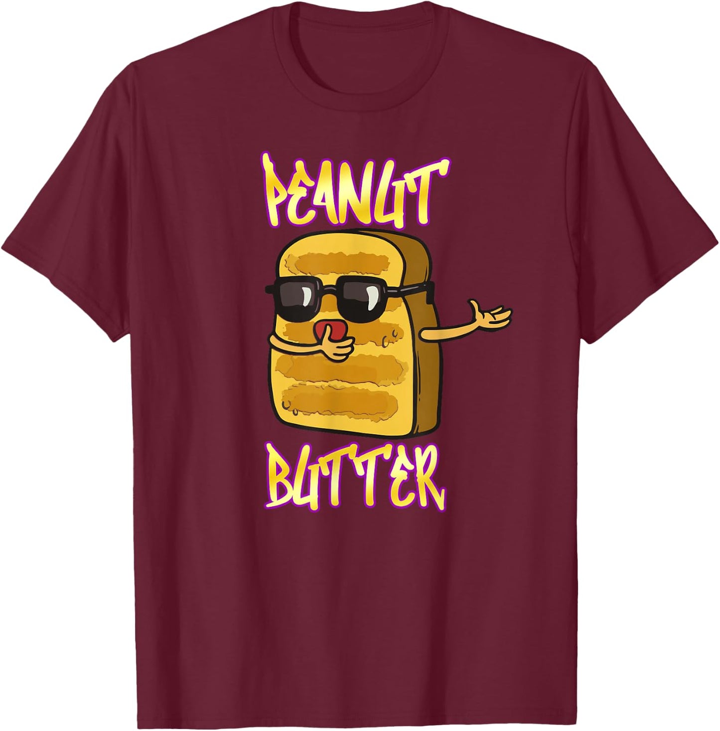 Peanut Butter and Jelly Kawaii Matching PB Grape Jelly T-Shirt - T-Shirt | Maroon
