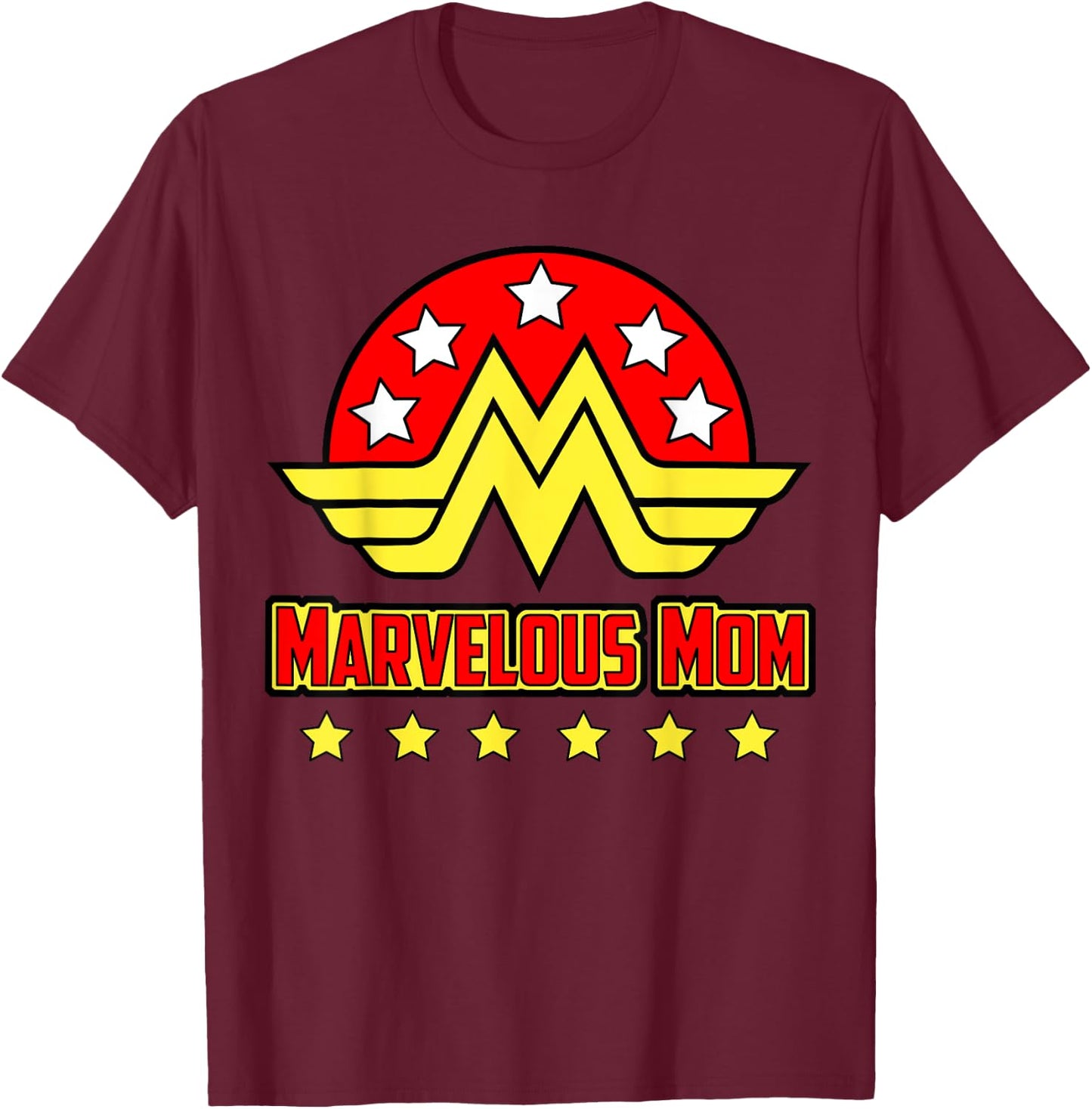 Marvelous Mom shirt Superhero mom T-Shirt - T-Shirt | Maroon