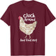 Cluck Around And Find Out - White Hen Poult Funny Chicken T-Shirt - T-Shirt | Maroon