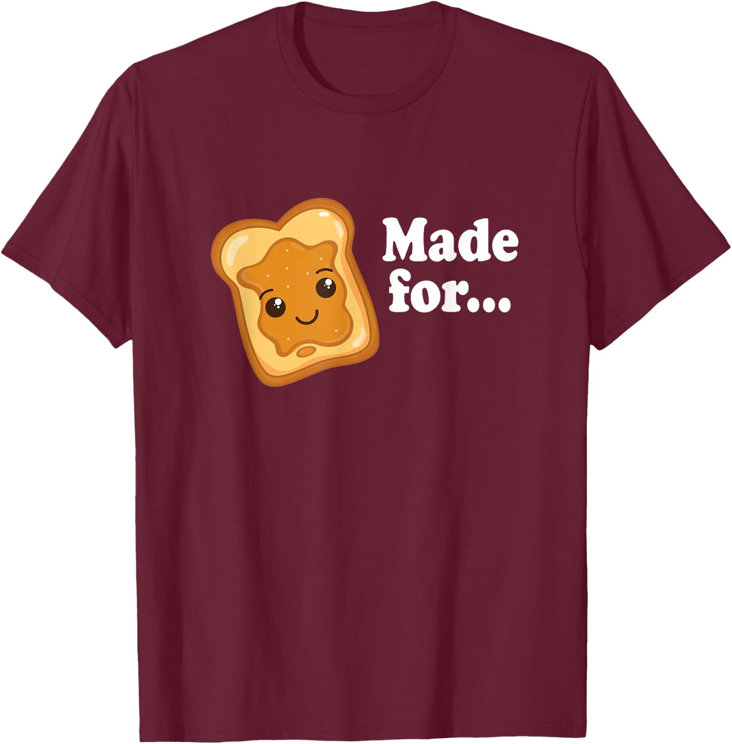 Jelly & Peanut Butter Men Women Valentine Matching Couple T-Shirt - T-Shirt | Maroon