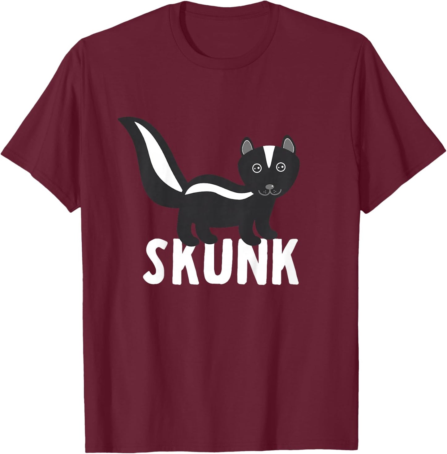 Skunk Shirt For Boys Or Girls | Cute Skunk Gift T-Shirt - T-Shirt | Maroon