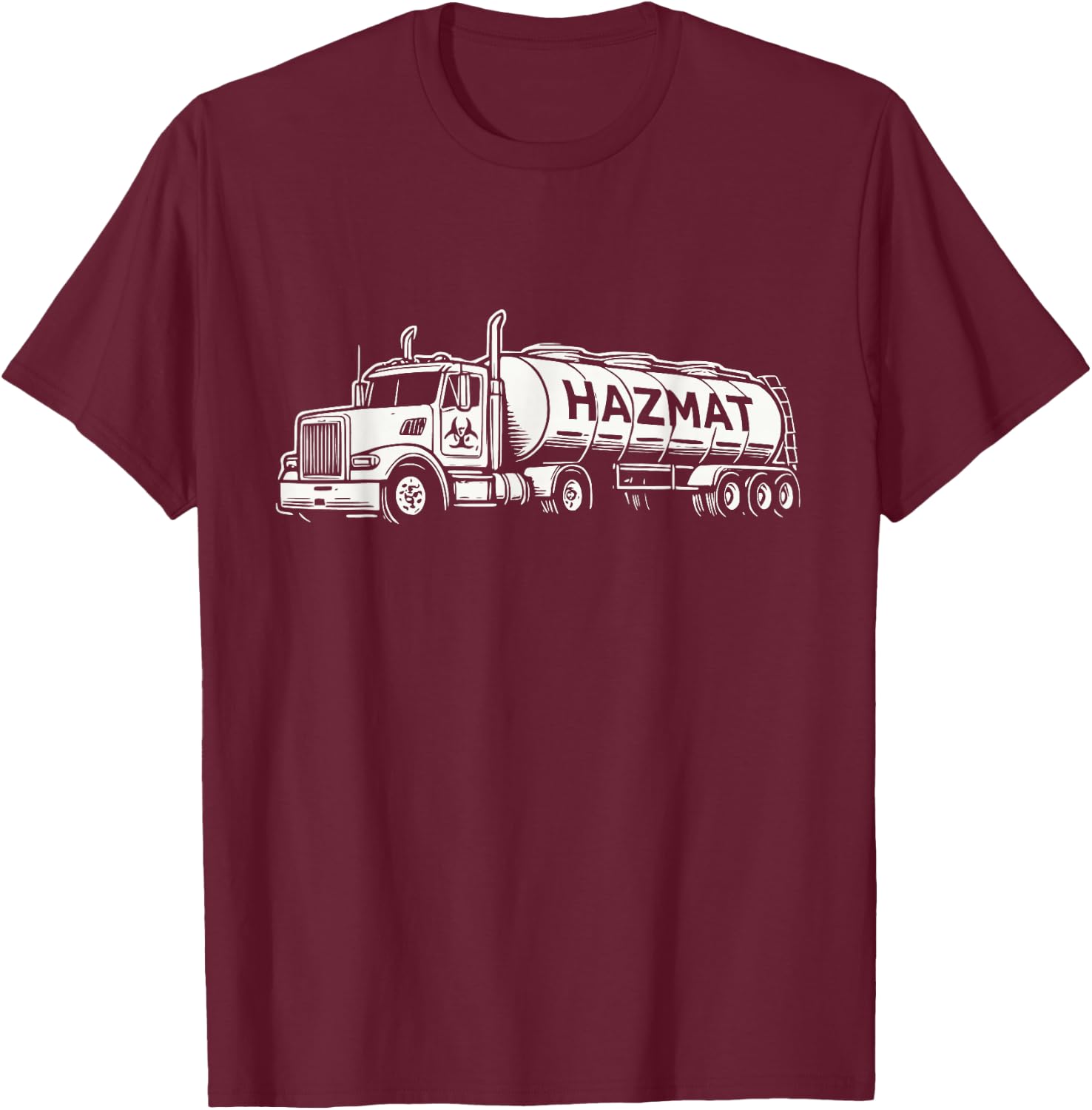 Hazmat Tanker Truck T-Shirt - T-Shirt | Maroon